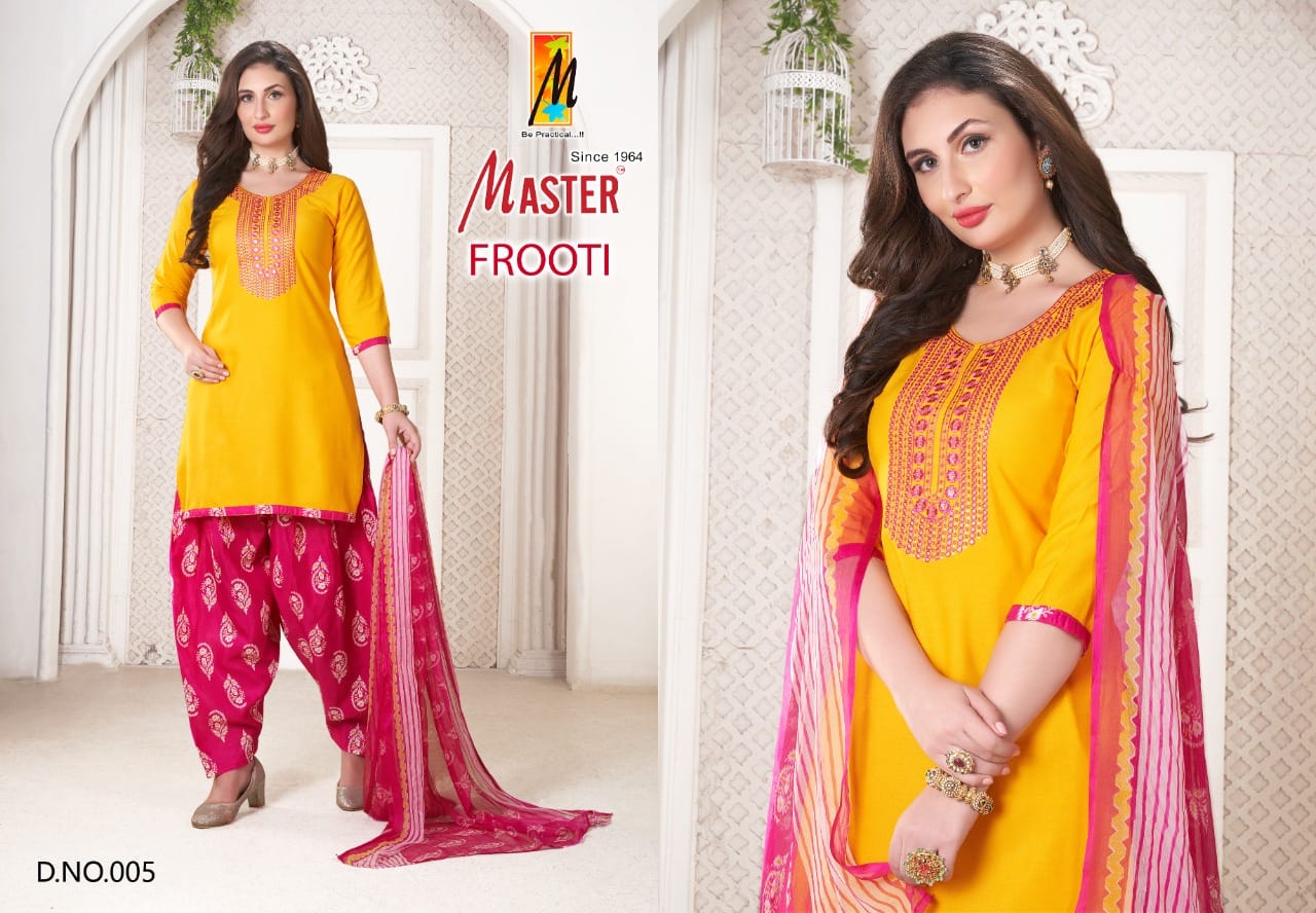 Master Frooti Kurti Patiyala With Dupatta Wholesale Dress Collection